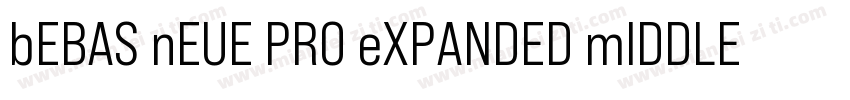 bEBAS nEUE PRO eXPANDED mIDDLE字体转换
